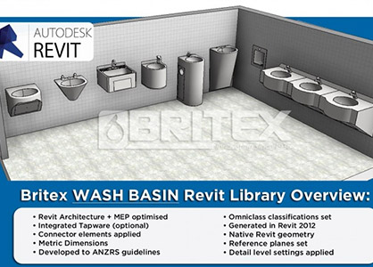 Revit Families For Wash Basins & Commercial Tapware